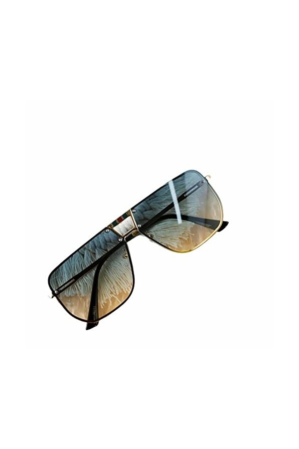 XKUN Lunette De Soleil Femme Lunettes De Soleil Menseurs Mirror Mirror Sun Lunettes Métal Lunettes De Soleil Uv400 Anti-Éblou