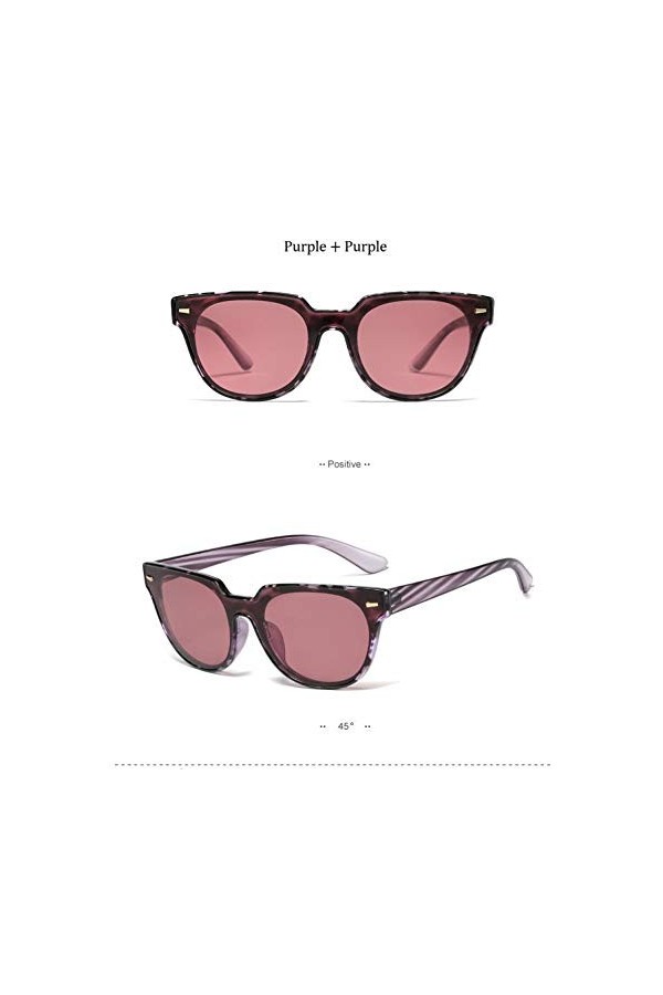 YIERJIU Lunettes Lunettes de Soleil rétro Cat Eye Femmes Marque Designer Violet Leopard Frame Lunettes Lunettes Femme Lunette