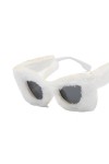 RUDELL Lunettes De Soleil Femme Lunettes En Peluche Lunettes De Soleil Œil De Chat Lunettes De Soleil Personnalisées Pour Fem