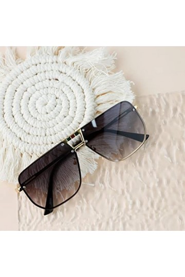 XKUN Lunette De Soleil Femme Lunettes De Soleil Menseurs Mirror Mirror Sun Lunettes Métal Lunettes De Soleil Uv400 Anti-Éblou