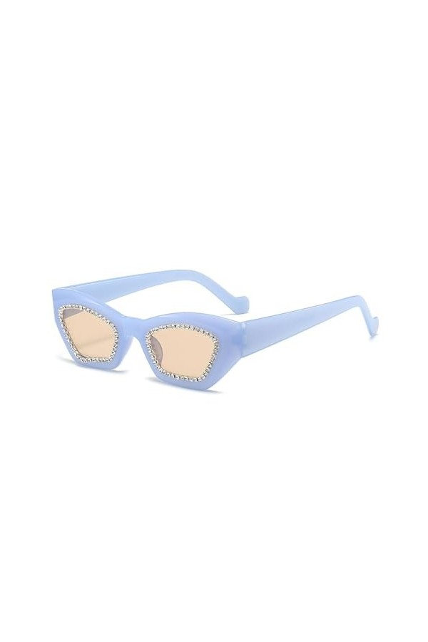 Lunettes De Soleil Femme Lunettes De Soleil Incrustées De Diamants Pour Hommes Et Femmes Lunettes De Soleil De Plage Rétro À 