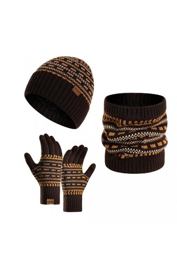 Daysskk Ensemble bonnet écharpe et gants pour homme et femme - Ensemble chaud - Bonnet dhiver - Bonnet pour homme - Écran ta