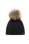 Eisbär Folina Lux Bonnet pour Femme Taille Unique Schwarz-Schwarze Folie