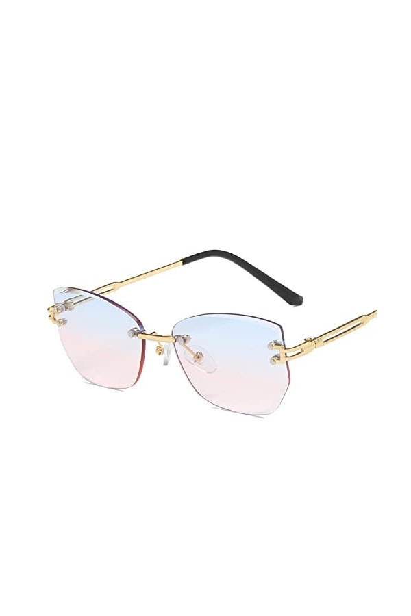 EkeNoz Lunettes de soleil UV400 sans bords for femmes, Sports de plage, shopping photo, vacances en plein air, tendance, Spor