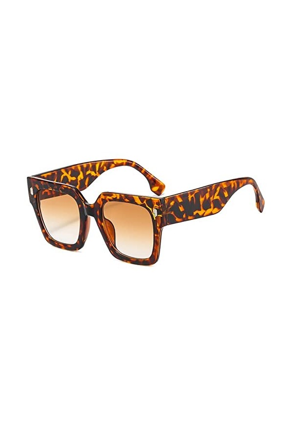 EkeNoz Lunettes de soleil carrées à grande monture for hommes et femmes, décoratives en plein air, tendance, Sport de banlieu