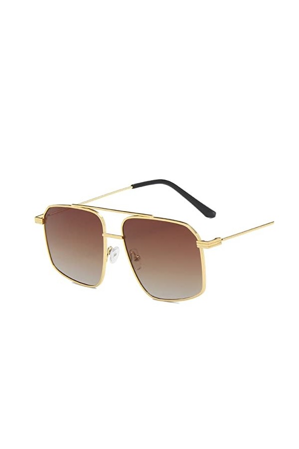 Lunettes de soleil de plage rétro en métal, monture carrée, for hommes et femmes, tendance, Sport de banlieue, UV400, cadeau 