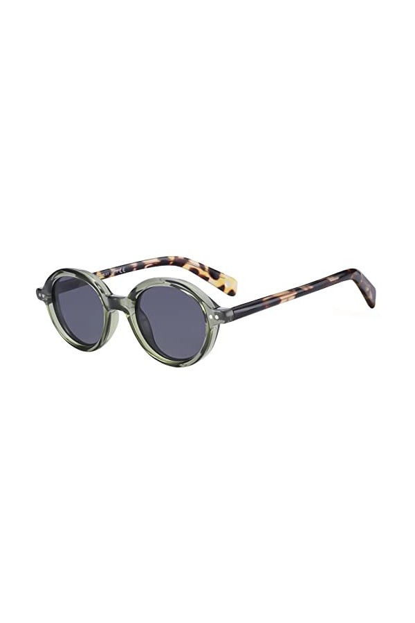 H HELMUT JUST Lunettes de soleil polarisées pour homme et femme, monture rétro, style classique, verres ovales UV400 ultralég