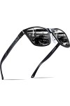 ATTCL Homme Lunettes De Soleil Polarisé Al-Mg métal Cadre Super Léger noir UV400 CAT 3 CE