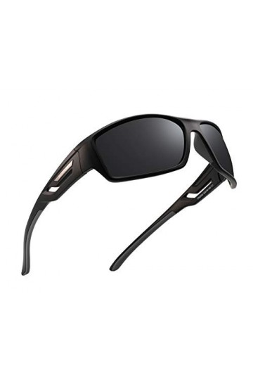 PUKCLAR Lunettes de soleil Hommes Polarisées Léger TR90 Frame UV400 Spring Hinges Sunglasses