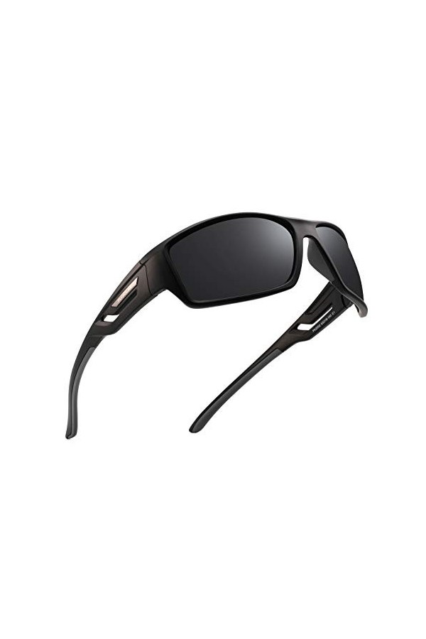 PUKCLAR Lunettes de soleil Hommes Polarisées Léger TR90 Frame UV400 Spring Hinges Sunglasses