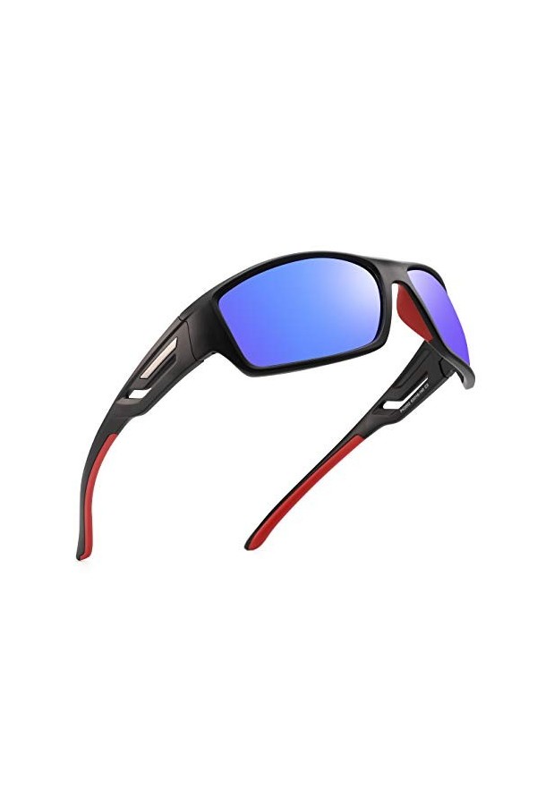 PUKCLAR Lunettes de soleil Hommes Polarisées Léger TR90 Frame UV400 Spring Hinges Sunglasses