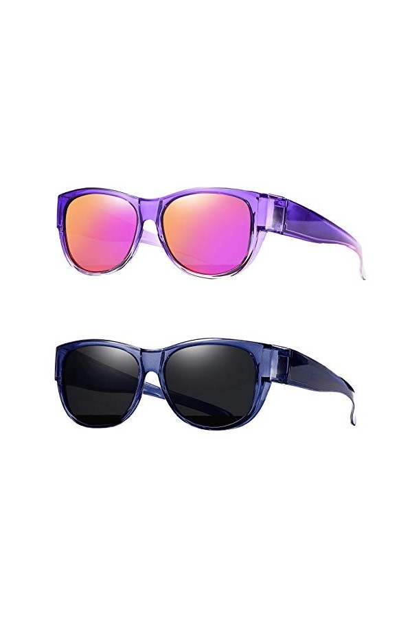 SHEEN KELLY Sur Lunette de Soleil Polarisé Femmes Mode Ovale sadapter sur les lunettes Goggles du Conducteur de lœil de cha