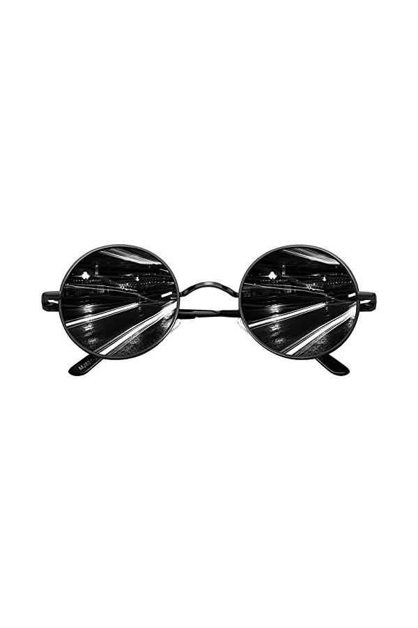 CGID E01 Petites lunettes de soleil polarisées inspirées du style retro vintage Lennon en cercle métallique rond 2 Paires, Ro