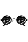 CGID E01 Petites lunettes de soleil polarisées inspirées du style retro vintage Lennon en cercle métallique rond 2 Paires, Ro