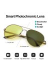 SODQW Lunette de Conduite Vision de Nuit/Anti Eblouissement Polarisée/Verres Photochromiques Jaune pour le Jour et la Nuit/Pr