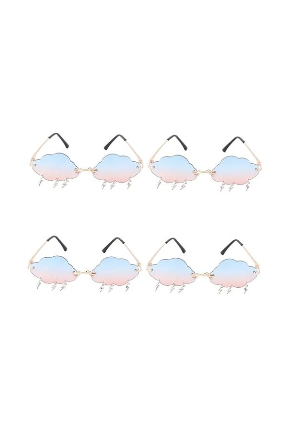 SOIMISS 4 Paires Lunettes De Soleil Nuage Lunettes Pour Hommes Lunettes De Soleil Sans Monture Lunettes De Soleil Femme Lunet