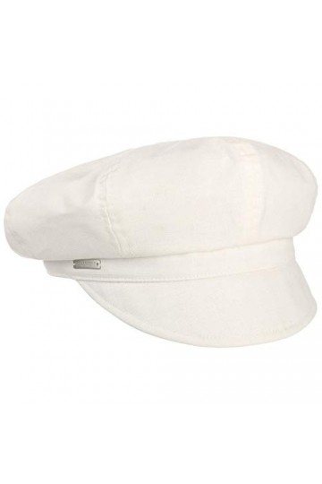 Seeberger Casquette Gavroche Hannah Casquette en Lin Taille Unique - Blanc 