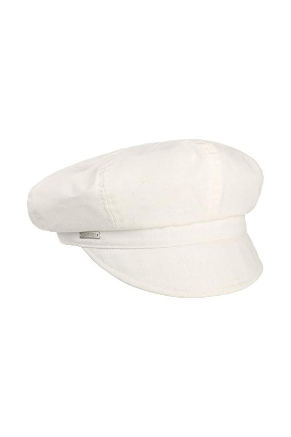 Seeberger Casquette Gavroche Hannah Casquette en Lin Taille Unique - Blanc 