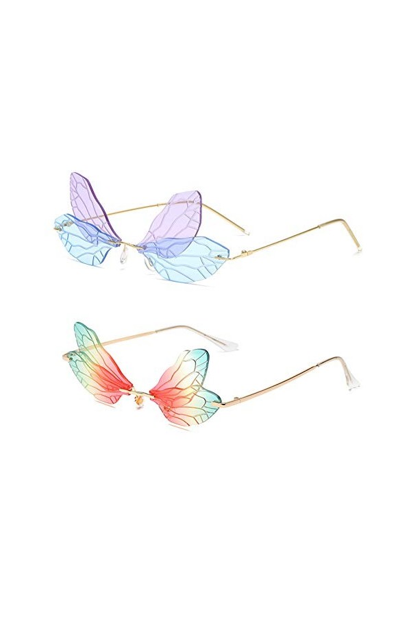 Grainas Lunettes de soleil papillon sans monture lunettes de soleil lunettes de soleil yeux lunettes lunettes de soleil montu