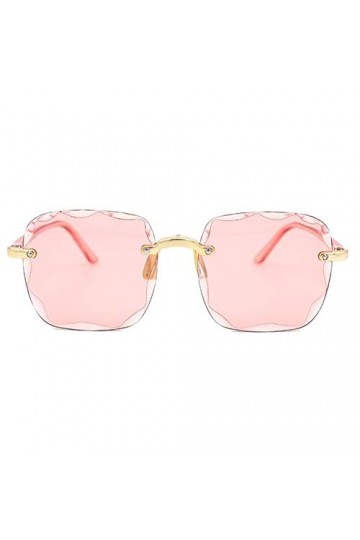 ANICHE Lunettes de Soleil pour Femmes, Femmes/Hommes Retro Lunettes de Soleil carrées Femmes sans Cadre dégradé Lunettes de S