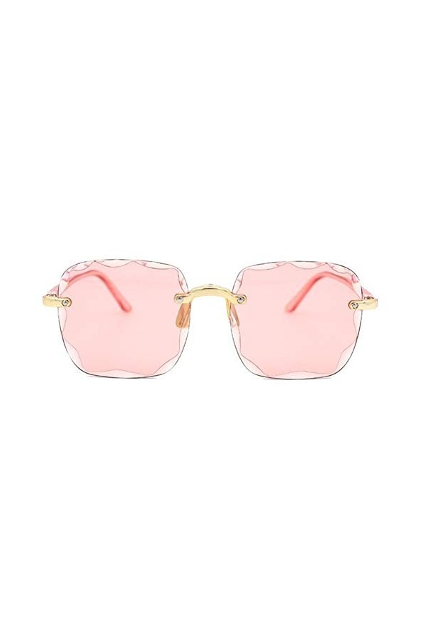 ANICHE Lunettes de Soleil pour Femmes, Femmes/Hommes Retro Lunettes de Soleil carrées Femmes sans Cadre dégradé Lunettes de S
