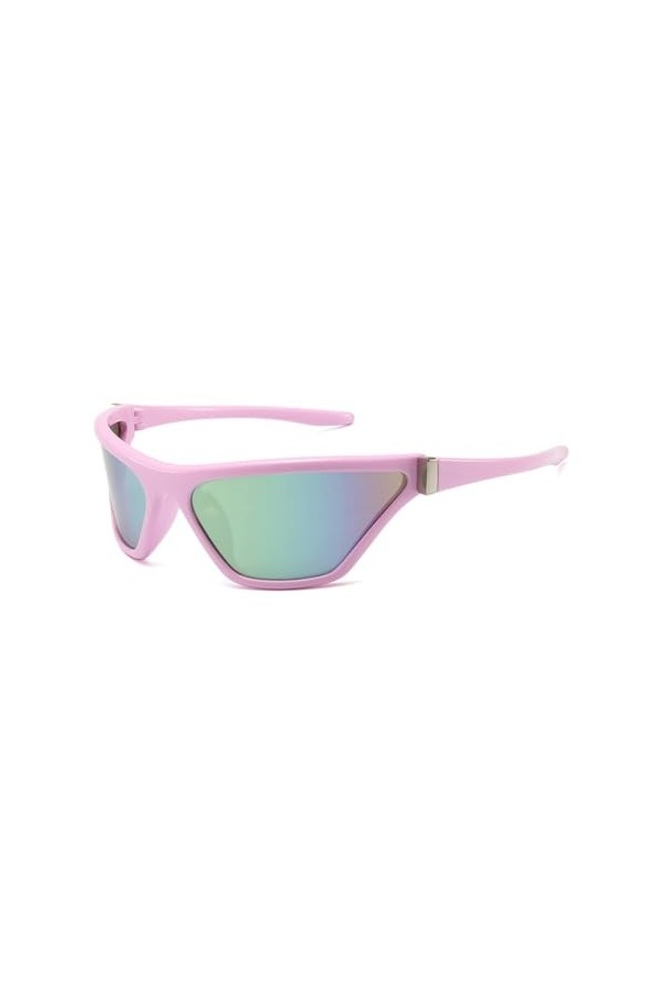 HPIRME Lunettes de Soleil pour Femmes Punk Sports Cat Eye Cool Lunettes de Soleil Goggle Shades One Piece Lunettes surdimensi