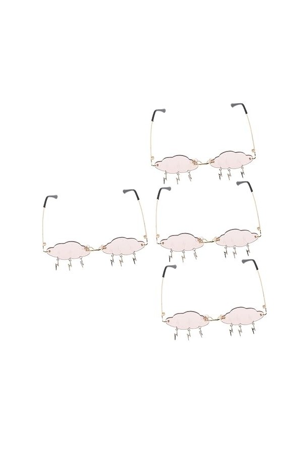 SOIMISS 4 Pièces Lunettes De Soleil Nuage Lunettes En Forme Lunettes De Soleil Disco Cool Lunettes De Soleil De Quai Pour Fem