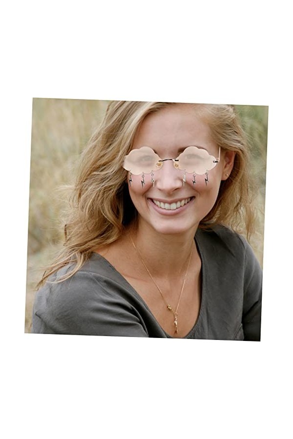 SOIMISS 4 Pièces Lunettes De Soleil Nuage Lunettes En Forme Lunettes De Soleil Disco Cool Lunettes De Soleil De Quai Pour Fem