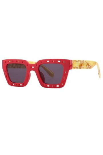 MUTYNE Lunettes de Soleil carrées colorées Femmes Lunettes de Soleil Punk Femme personnalité creuse Lunettes de Mode UV400, R