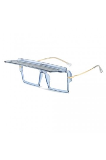 MUTYNE Lunettes de soleil carrées rabattables à la mode pour femmes, lunettes de soleil punk pour hommes, tendance une pièce 