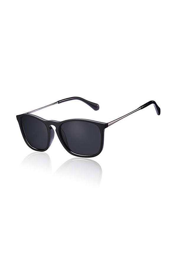 Carfia Vintage Lunettes de Soleil Femmes Hommes polarisées UV400 Protection Ultra-légère Monture