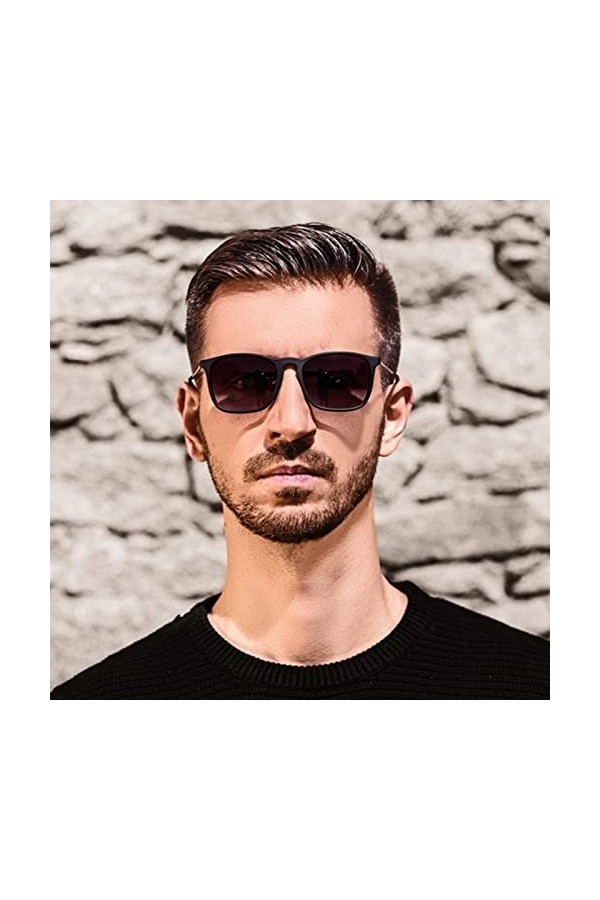 Carfia Vintage Lunettes de Soleil Femmes Hommes polarisées UV400 Protection Ultra-légère Monture