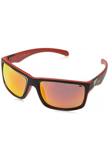 Trespass Drop Lunettes de Soleil Mixte, Noir/Rouge