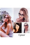 Cyxus Lunettes de soleil anti-lumière bleue - Anti-UV - Œil de chat - Monture de lunettes vintage - Style tendance pour lext