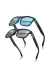 Two Horizons Lunettes de soleil polarisées UV400 pour homme et femme,Design rétro tendance,CE CAT3,Protection 100 % UV,Sport 