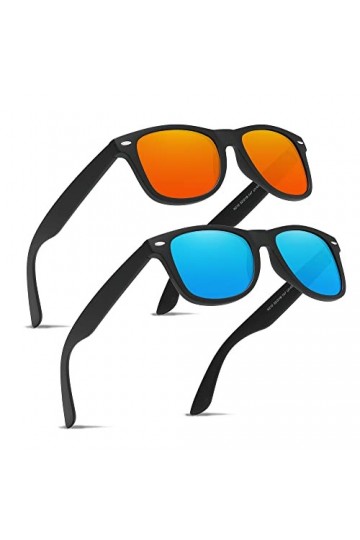 Ninesun lunettes de soleil polarisées classiques pour hommes et femmes unisexe Protection UV Vintage extérieur pour lunettes 