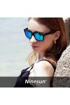 Ninesun lunettes de soleil polarisées classiques pour hommes et femmes unisexe Protection UV Vintage extérieur pour lunettes 