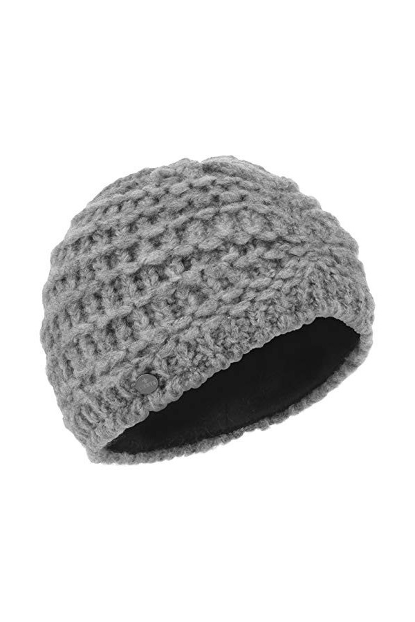 Lierys Turban en Tricot Bouclé Femme - Made in Germany Bonnet pour lhiver avec Doublure, Doublure Automne-Hiver - Taille Uni