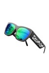 ROCKNIGHT Lunettes de soleil polarisées HD pour conduite avec protection UV400, anti-éblouissement, verres plats à branches t