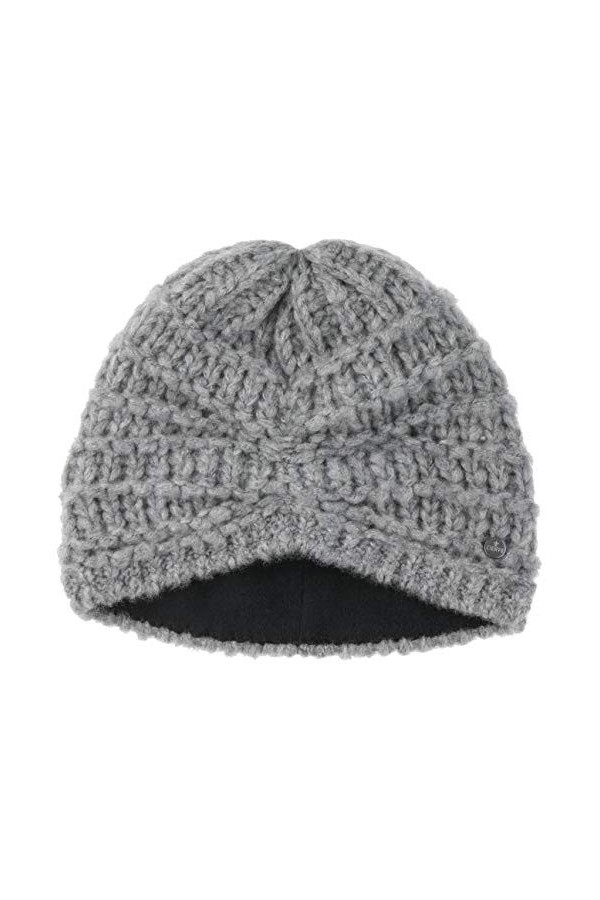 Lierys Turban en Tricot Bouclé Femme - Made in Germany Bonnet pour lhiver avec Doublure, Doublure Automne-Hiver - Taille Uni