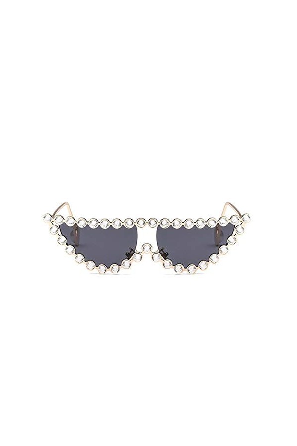 YIERJIU Lunettes Cristal Cat Eye Lunettes de Soleil Femmes Nouvelle Marque Designer De Diamant Lunettes De Soleil pour Femme 