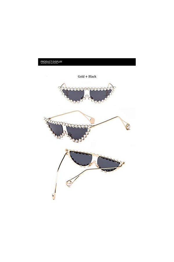 YIERJIU Lunettes Cristal Cat Eye Lunettes de Soleil Femmes Nouvelle Marque Designer De Diamant Lunettes De Soleil pour Femme 