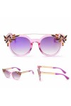HPIRME Lunettes de Soleil Vintage Femmes Lunettes de Soleil Miroir UV400 Oeil de Chat,5,Taille Unique