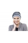 MASUMI Headwear for Chemo | Headwear pour femme | Turban pour perte de cheveux Dorna gris et noir - Gris - Taille Unique