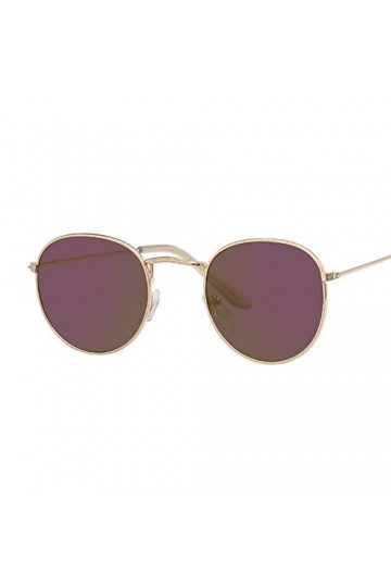 ANICHE Lunettes de Soleil pour Femmes, Lunettes rétro Clair lentille Ronde Lunettes de Soleil New Vintage Lunettes de Soleil 