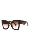 Lunettes de soleil Square surdimensionnées classiques Mode Femme Léopard Gradent Lunettes de soleil Femme Vintage grandes nua