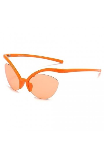 HPIRME Punk lunettes de soleil lunettes femmes hommes chat lunettes de soleil femme lunettes sans monture UV400, orange, tail