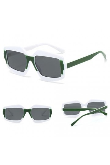 Femmes Lunettes de Soleil Polygone Rétro Hommes Double Couleur Petit Cadre Lunettes de Soleil Femme Verres Transparents Lunet