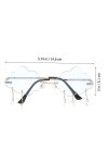 TENDYCOCO 3 Pièces Lunettes De Soleil Sans Monture Nuances Femmes Verre Nuage Lunettes Sans Monture Nuage Lunettes Nuage Lune