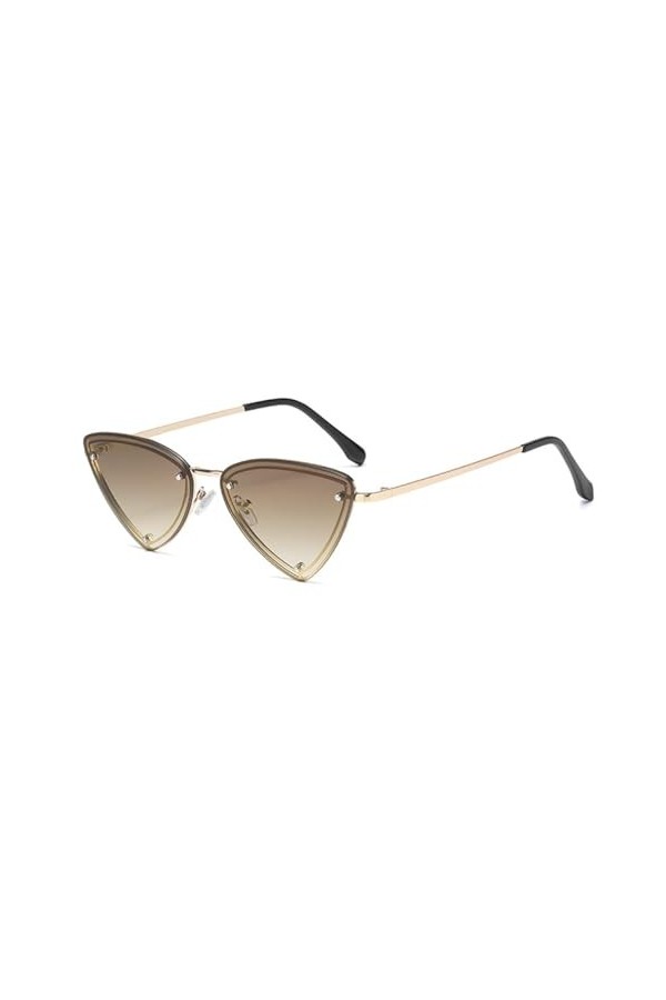 PETOLY Lunettes De Soleil Femme Sunglasses Lunettes Fête Triangle Vintage Oeil De Chat Mode Lunettes De Soleil Lunettes De So